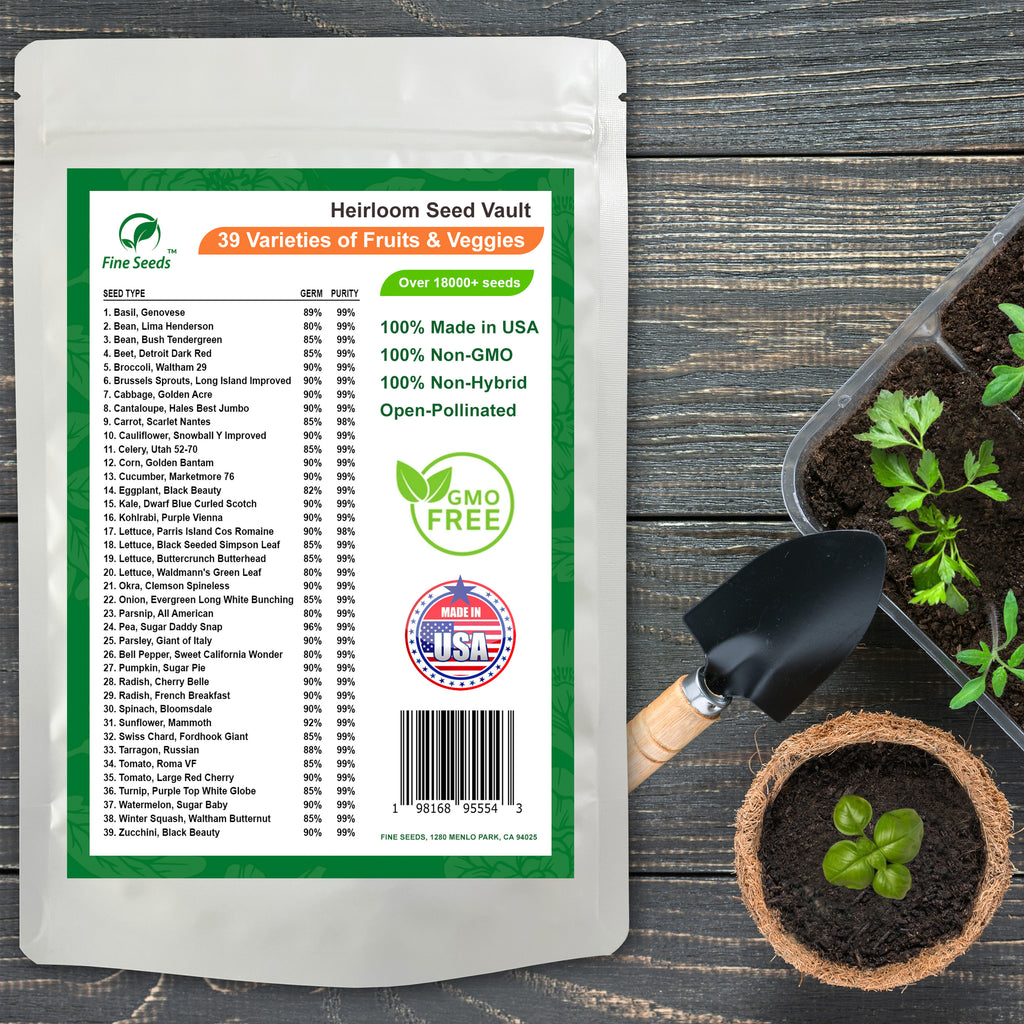 open seed vault herb garden Heirloom Vegetable Seeds Survival Garden Kit